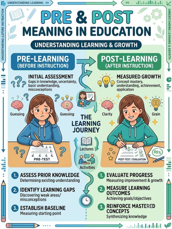 Pre and Post Meaning in Education