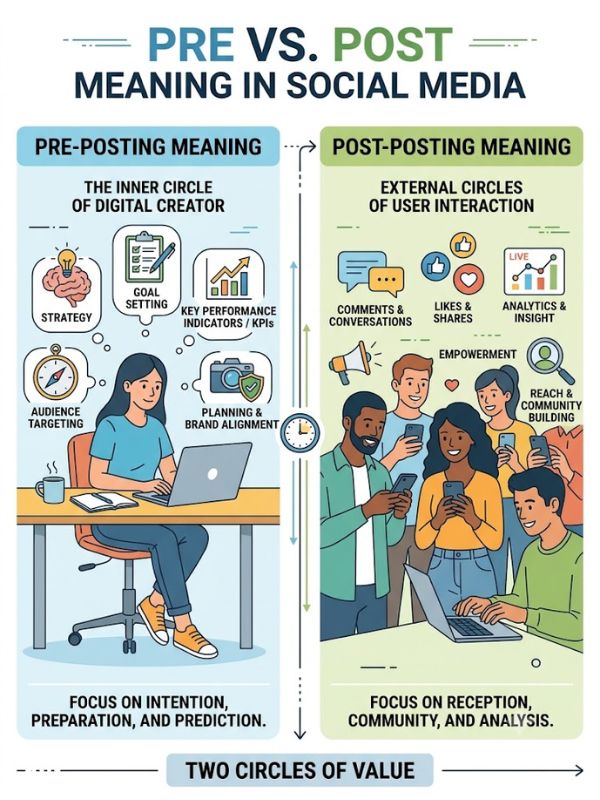 Pre vs Post Meaning in Social Media