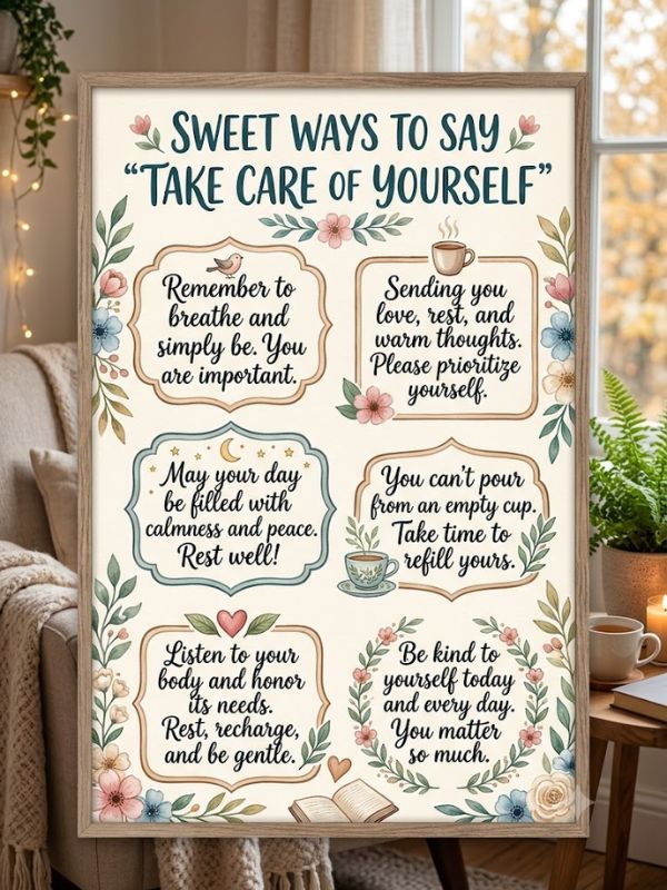 Sweet Ways to Say Take Care of Yourself to Someone (Quotes)