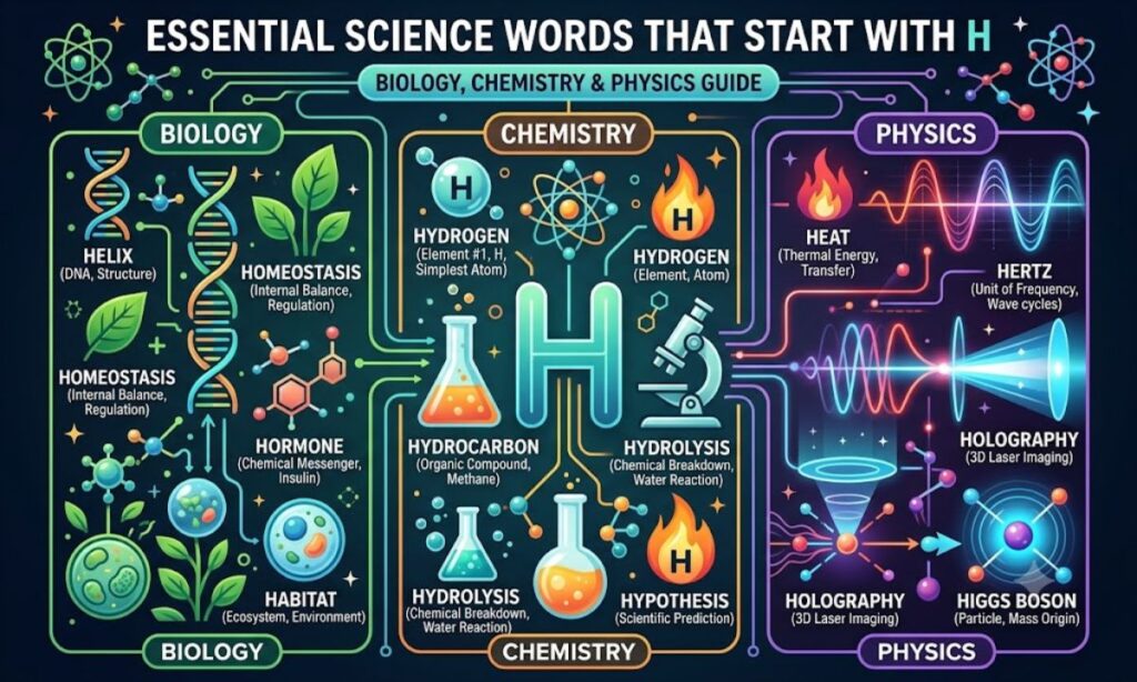 Essential Science Words That Start With H (Biology, Chemistry & Physics Guide)