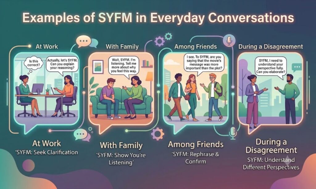 Examples of SYFM in Everyday Conversations