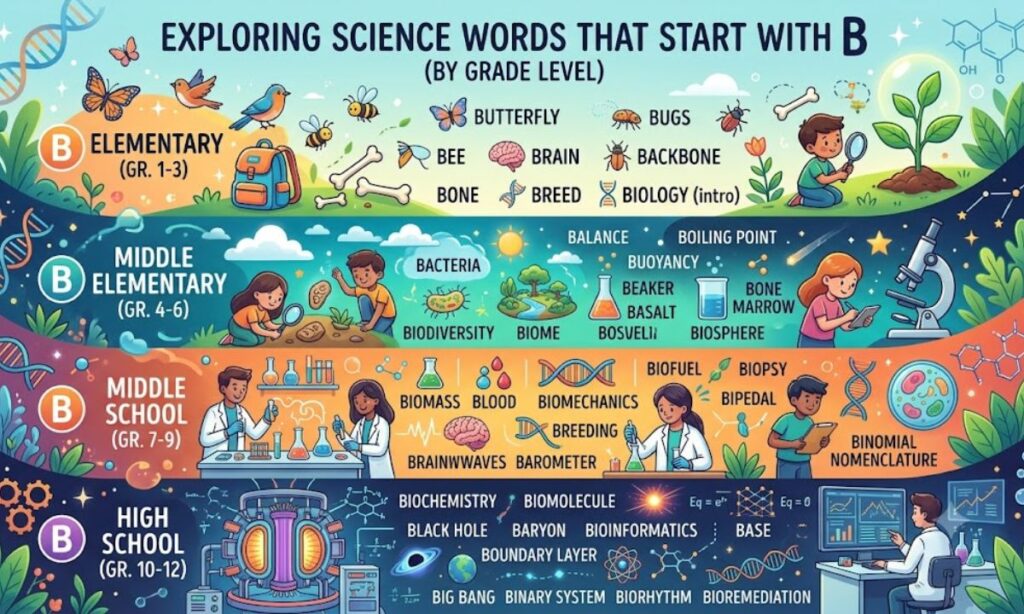 Science Words That Start With B (By Grade Level)