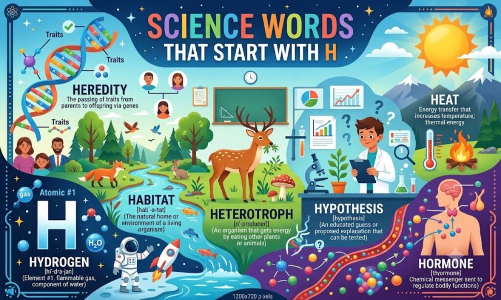 Science Words That Start With H (7th Grade)