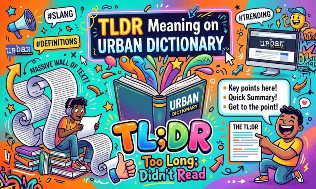 TLDR Meaning on Urban Dictionary