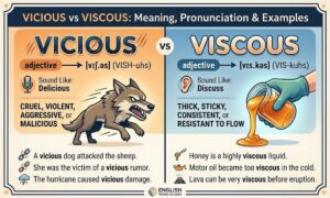 Vicious vs Viscous Meaning, Pronunciation & Examples